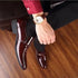 Elegant Breathable Oxford Leather Shoes for Men - Perfect Formal Flats for Office, Weddings, and Daily Wear - Comfortable Slip-On Design with Pointed Toe and Rubber Outsole